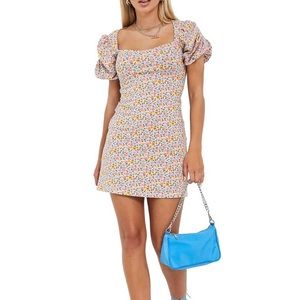 ASOS Puff Sleeve Floral Dress